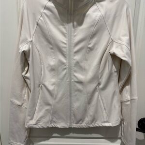 Danskin White Ski Jacket Lightweight Full-Zip